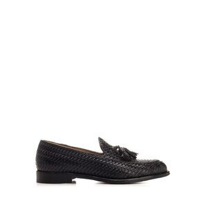 Corvari Men Loafer With Tassels In Woven Leather